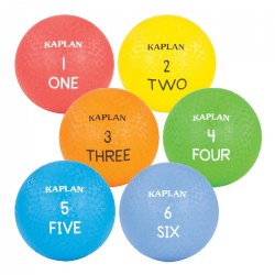Image of Colored Playground Balls - Set of 6