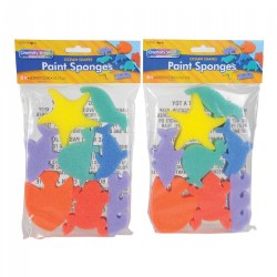 Image of Ocean Shapes Paint Sponges - 16 Pieces