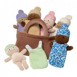 Image of Basket of Soft Babies with Removable Sack Dresses