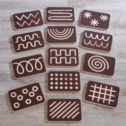 Image of Mini Black Wooden Handwriting Boards - Set of 13