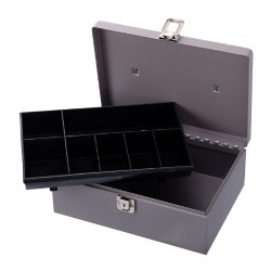 Image of Steel Storage Box with Latch Lock - Gray