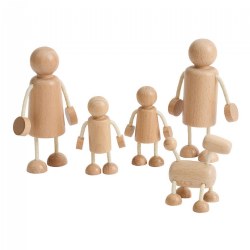 Image of Wooden Family Playset
