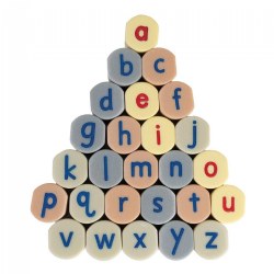 Image of Lowercase Alphabet Stamping Stones - 26 Pieces