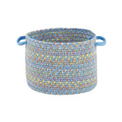 Image of Soft Storage Basket - Aqua Blue - 10" x 8"