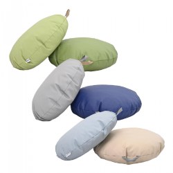 Image of Mini Round Poufs with Handle - Set of 2