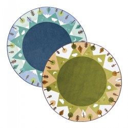 Tranquil Mountains Round Carpets
