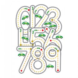 Image of Ride Along Dry Erase Numbers 0-9