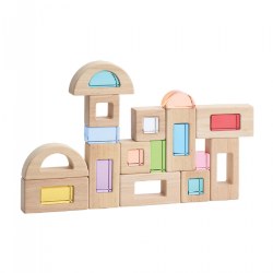 Image of Wood and Acrylic Unit Window Block - Set of 24