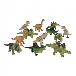 Soft Textured Dinosaurs Set - 12 Pieces