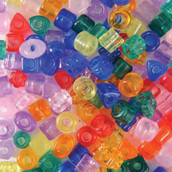 1000 Assorted Little Shapes Transparent Beads