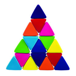 Rubbablox™ Just Triangles - 16 Pieces