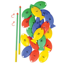 Math Manipulative Giant Fishing Set for Practicing Early Math Skills