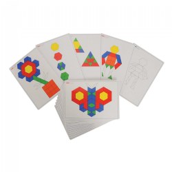 Pattern Blocks Puzzle Picture Cards - 20 Cards