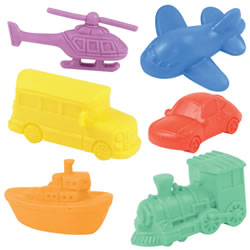 Colorful Transportation Counters with Container for Early Math Skills