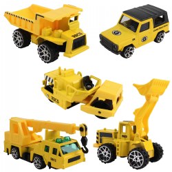 Action City Die-Cast Construction Variety Vehicles -  Set of 5