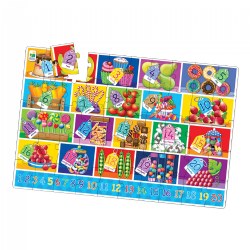 Numbers 1-20 Jumbo Floor Puzzle for Counting Practice - 50 Pieces