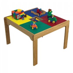 Image of Wooden FunTable® Standard Size with Brick Plate Top