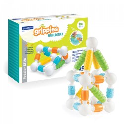 18 months & up. This sensory toy provides multiple STEM-oriented principles in a early learning construction toy system. It features soft, matte textures and magnetic play properties. Also includes jumbo rods with multiple textures and balls that connect the rods together. 30-piece set.