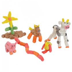 3 years & up. Made from cornstarch, Super Puffs are safe and completely biodegradable. Simply dab a Puff on a damp sponge or paper towel and it will make its own glue. This set includes 48 Super sticks in assorted colors, 100 assorted 10" Super Strips, approximately 400 Super Puffs and 12 compressed sponges.