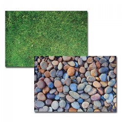 2 years & up. Bring the feel of the outdoors inside with these vibrant, real-image play mats. The polyester surface is extremely lifelike and is sure to captivate young learners. Each mat measures 59"L x 39.5"W.