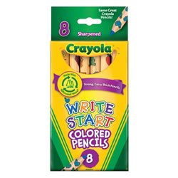 Crayola® 8-Pack Eco Friendly Write Start Colored Pencils