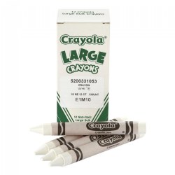 Image of Large White Crayons - 12 Count