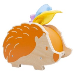 Hide and Play Hedgehog Tissue Box - 9 Multi-Color Satin Cloths