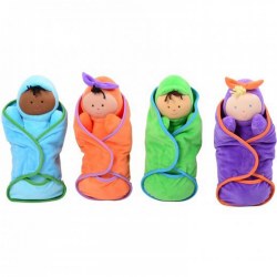 Soft Swaddle Baby Dolls - Set of 4