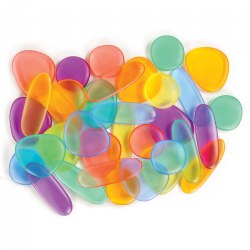 Clear Jr Rainbow Pebbles - 36 Pieces