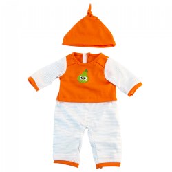 Image of Cold Weather PJ Doll Clothes - Orange Pajamas - Clothing for 15 3/4" anatomically correct dolls