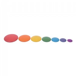 Rainbow Wood Stacking Buttons - 7 Pieces