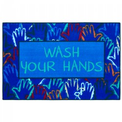 Wash Your Hands Health & Safety Carpet 3'x4'6"