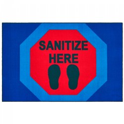 Sanitize Here Stop Sign Health & Safety Carpet