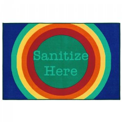 Rainbow Dot Sanitize Health & Safety Carpet 3' x 4'6"