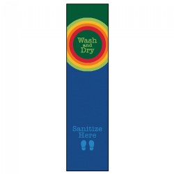 Rainbow Dot Sanitize Here Health & Safety Carpet Runner 3' x 4'6"