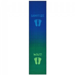 Stand,Wait&Sanitize Here Health & Safety Carpet Runner 3' x 12'