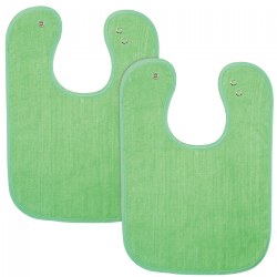 Image of Soft Easy to Clean Bibs - Green - Set of 12