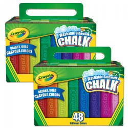 Crayola® Washable Sidewalk Chalk - 48 Different Colors - 2 Boxes