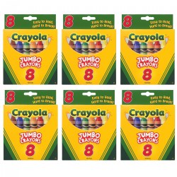 Image of Crayola® 8-Count Crayons - Jumbo - So Big Size - 6 Boxes