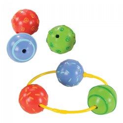 Sensory Textured Colorful Baby Beads - 23 Beads