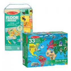 Image of World & US Floor Puzzles