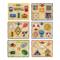 Self-Correcting Shapes Puzzles - Set of 6