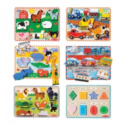 Image of Chunky Raised Puzzles - Set of 6