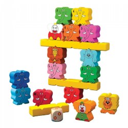 Image of Zimbbos Building and Stacking Game with Friendly Circus Animals