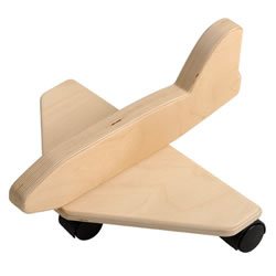 Birch and Maple Wooden Jet Plane