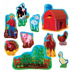 Image of Old MacDonald Bilingual Rhymes Felt Set - 10 Pieces
