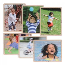 Real Image Kids in Motion Puzzles - Set of 6