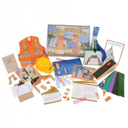 3 years & up. The civil engineer STEM kit offers hands on learning experiences that encourage children to build, analyze, and revise multiple engineering projects and ideas. Bridge and building blueprints as well as fundamental materials are included that will encourage children to evaluate the efficiency of different building materials, create new concepts, and plan effective designs. Additional projects are suggested on the challenge cards as well as extended ideas, tips, and discussion topics on the literacy cards. Additional features are a civil engineer book and two song downloads.