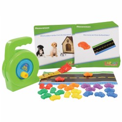 3 years & up. Children will be introduced to math concepts such as length, volume, weight, distance, and temperature with the materials and activities in this toolbox. Children will engage in hands-on math activities encouraged by eight interactive cards, road ruler, tape measure, and a set of manipulatives that incorporate all the listed math skills and more.