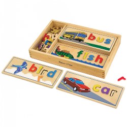 See and Spell Colorful Early Vocabulary Puzzles with Pictures